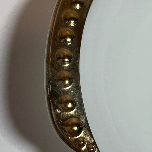 💥SALE! Vintage Fire King White Milk Glass Gold Trim Divided Serving Dish - Picture 12 of 13